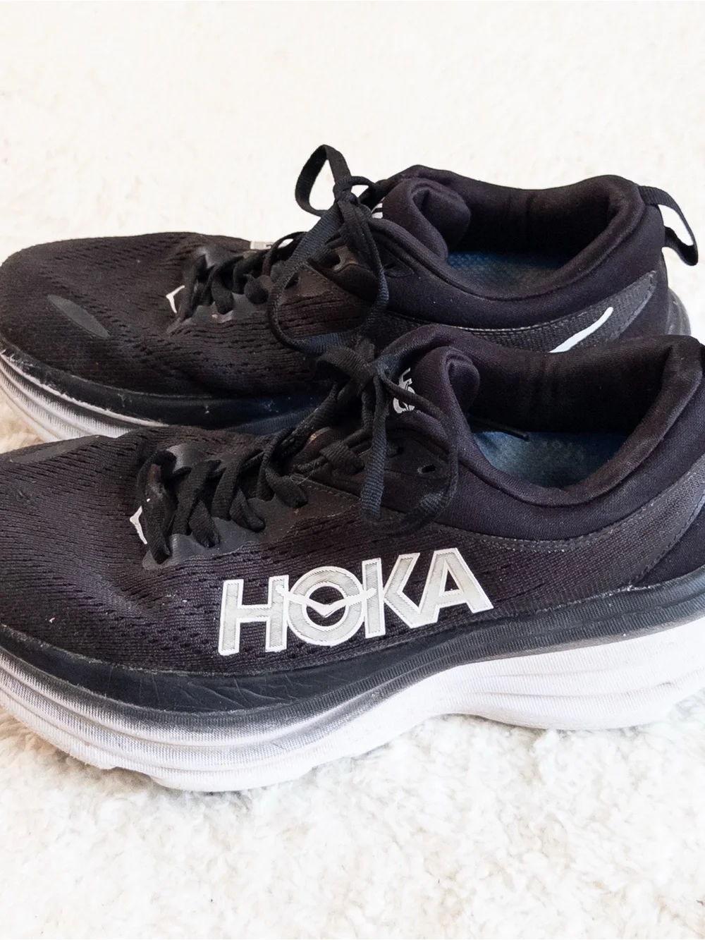HOKA Black Running Shoes Women’s Size 6B Athletic Sneakers Walking Gym